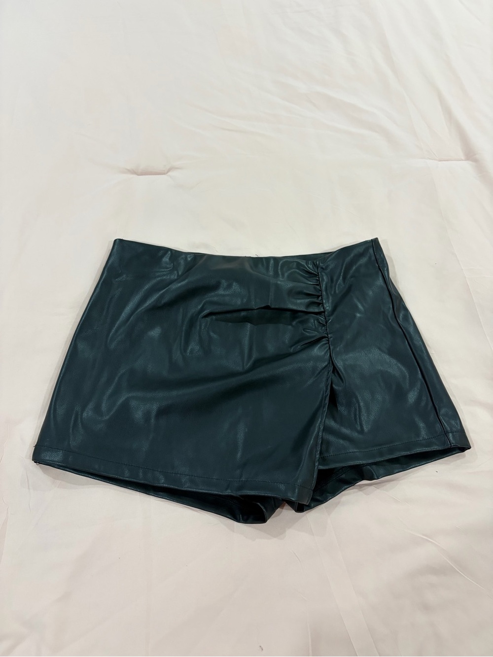 Faux Leather High-Waist Black Women’s Shorts